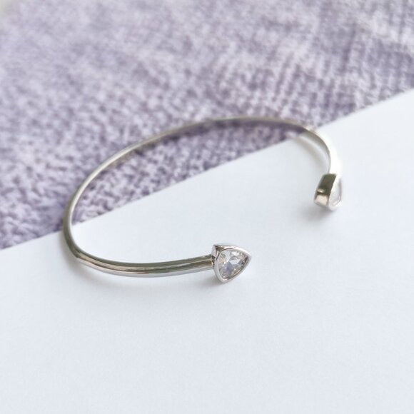 Kendra Scott Arden Cuff Bracelet White Crystal - Picture 2 of 4